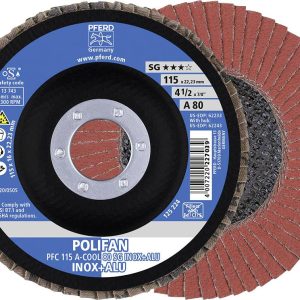 PFERD TOOLS 67758115 A-Cool Sg Inox + Alu Tarcza lamelkowa Średnica 115 mm Średnica otworu 22.23 mm Wielkość ziarna 80 1 PFERD TOOLS 67758115 A-Cool Sg Inox + Alu Tarcza lamelkowa Średnica 115 mm Średnica otworu 22.23 mm Wielkość ziarna 80 1