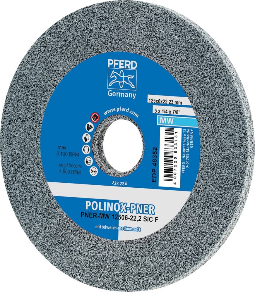 PFERD TOOLS 44691452 Ściernice krążkowe POLINOX PNER-MW 12506-22,2 SiC F 125 mm 5 szt. - obrazek 1