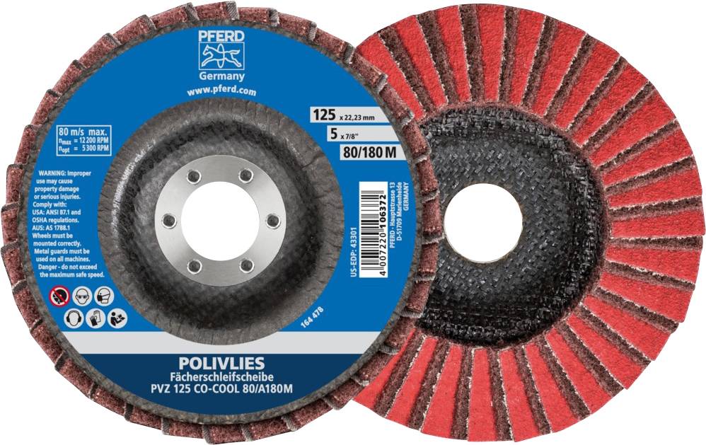 PFERD TOOLS 44695111 Pvz Tarcza lamelkowa Średnica 125 mm Średnica otworu 22.23 mm Wielkość ziarna 100 5 szt. - obrazek 1