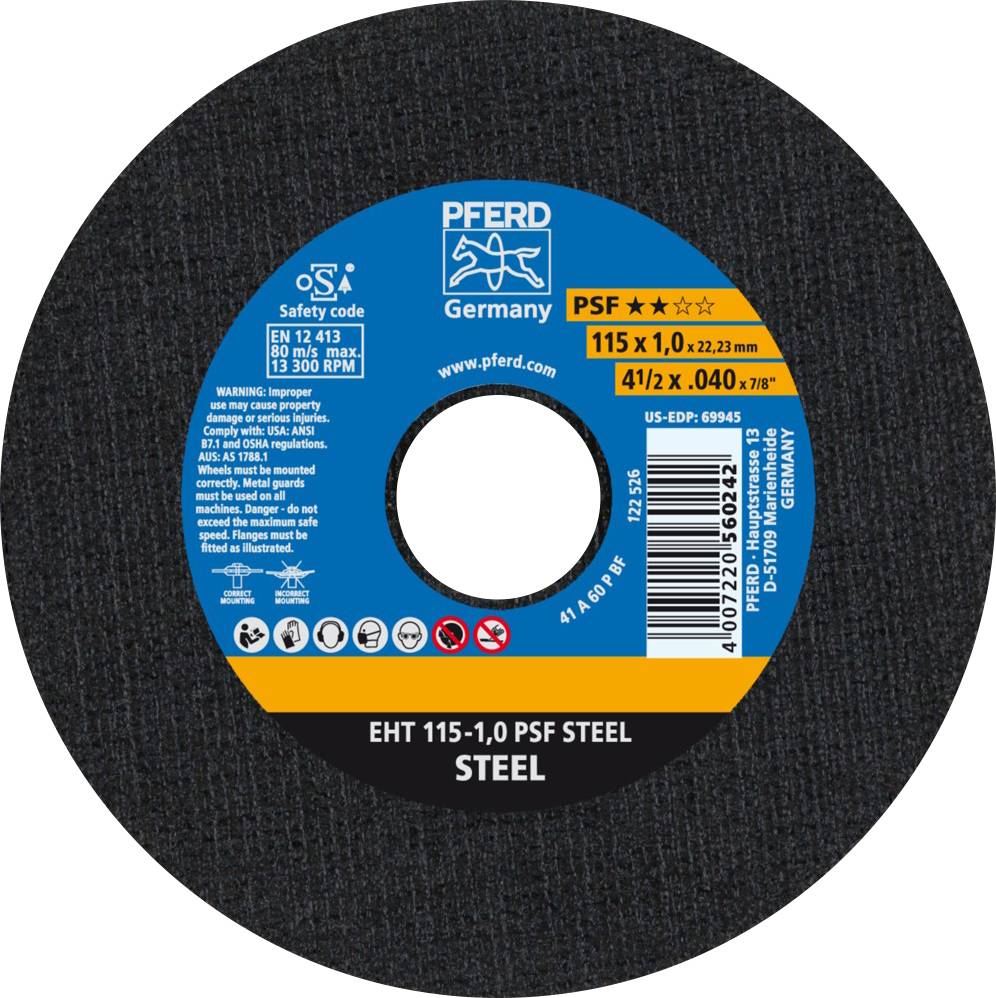 Tarcza tnąca prosta PFERD TOOLS PSF STEEL 61730010 115 mm 25 szt. - obrazek 1