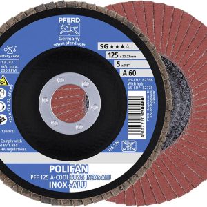 PFERD TOOLS 67656125 A-Cool Sg Inox + Alu Tarcza lamelkowa Średnica 125 mm Średnica otworu 22.23 mm Wielkość ziarna 60 1