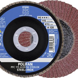 PFERD TOOLS 67749115 A Psf Steelox Tarcza lamelkowa Średnica 115 mm Średnica otworu 22.23 mm Wielkość ziarna 120 10 szt. PFERD TOOLS 67749115 A Psf Steelox Tarcza lamelkowa Średnica 115 mm Średnica otworu 22.23 mm Wielkość ziarna 120 10 szt.