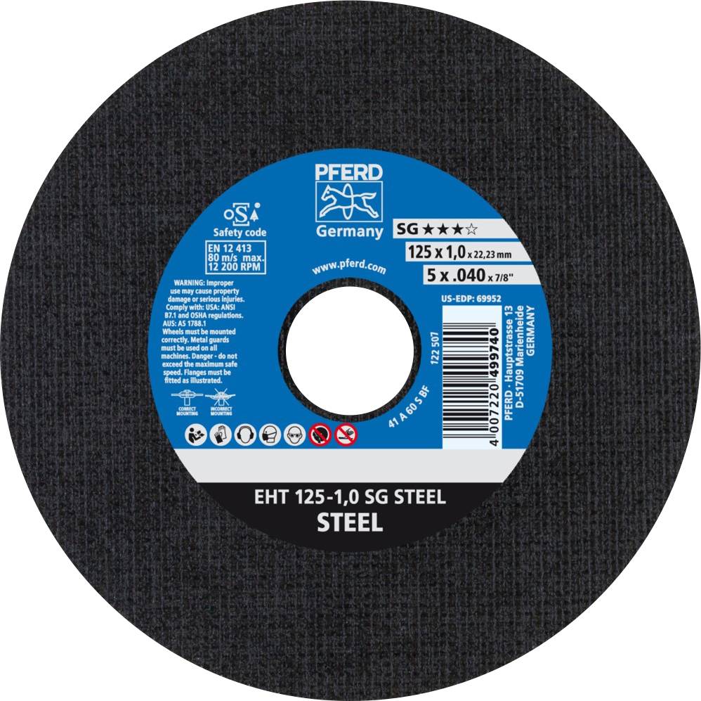 Tarcza tnąca prosta PFERD TOOLS SG STEEL 61341082 125 mm 25 szt. - obrazek 1