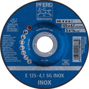 PFERD TOOLS 62212423 Sg Inox Tarcza tnąca wygięta Średnica 125 mm Średnica otworu 22.23 mm 10 szt. PFERD TOOLS 62212423 Sg Inox Tarcza tnąca wygięta Średnica 125 mm Średnica otworu 22.23 mm 10 szt.
