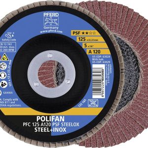 PFERD TOOLS 67749125 A Psf Steelox Tarcza lamelkowa Średnica 125 mm Średnica otworu 22.23 mm Wielkość ziarna 120 10 szt. PFERD TOOLS 67749125 A Psf Steelox Tarcza lamelkowa Średnica 125 mm Średnica otworu 22.23 mm Wielkość ziarna 120 10 szt.