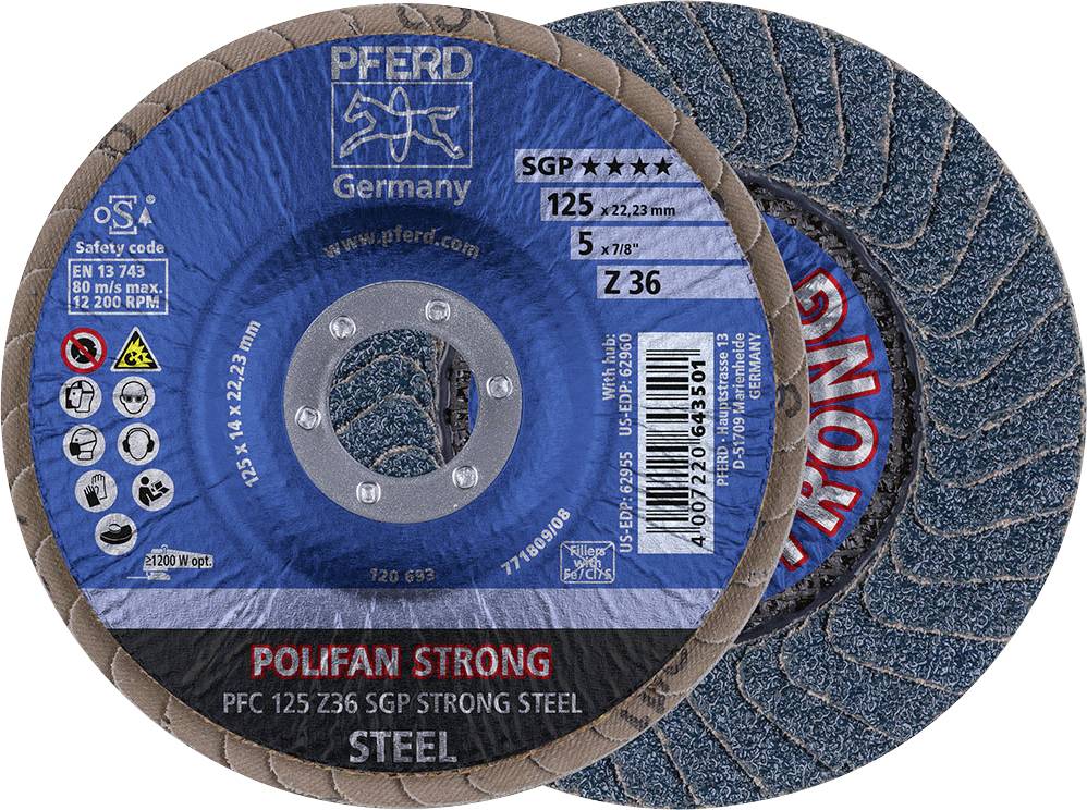 Tarcza listkowa POLIFAN PFC 125 Z 36 SGP STRONG STEEL PFERD TOOLS Z Sgp Strong Steel 67788025 10 szt. - obrazek 1