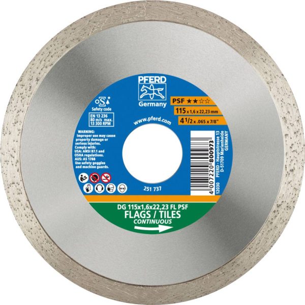 PFERD TOOLS 68000011 Dg Fl Psf Tarcza tnąca diamentowa Średnica 115 mm Średnica otworu 22.23 mm 1 szt.