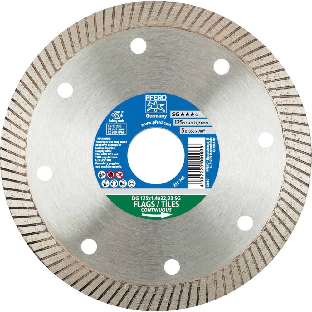 PFERD TOOLS 68000032 Dg Fl Sg Tarcza tnąca diamentowa Średnica 125 mm Średnica otworu 22.23 mm 1 szt. - obrazek 1