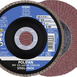PFERD TOOLS 67604125 A Sg Steelox Tarcza lamelkowa Średnica 125 mm Średnica otworu 22.23 mm Wielkość ziarna 40 10 szt.