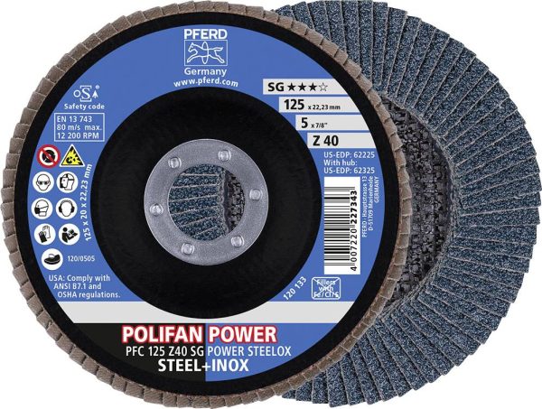 Tarcza listkowa POLIFAN PFC 125 Z 40 SG POWER STEELOX PFERD TOOLS 67784125 Średnica 125 mm 10 szt.