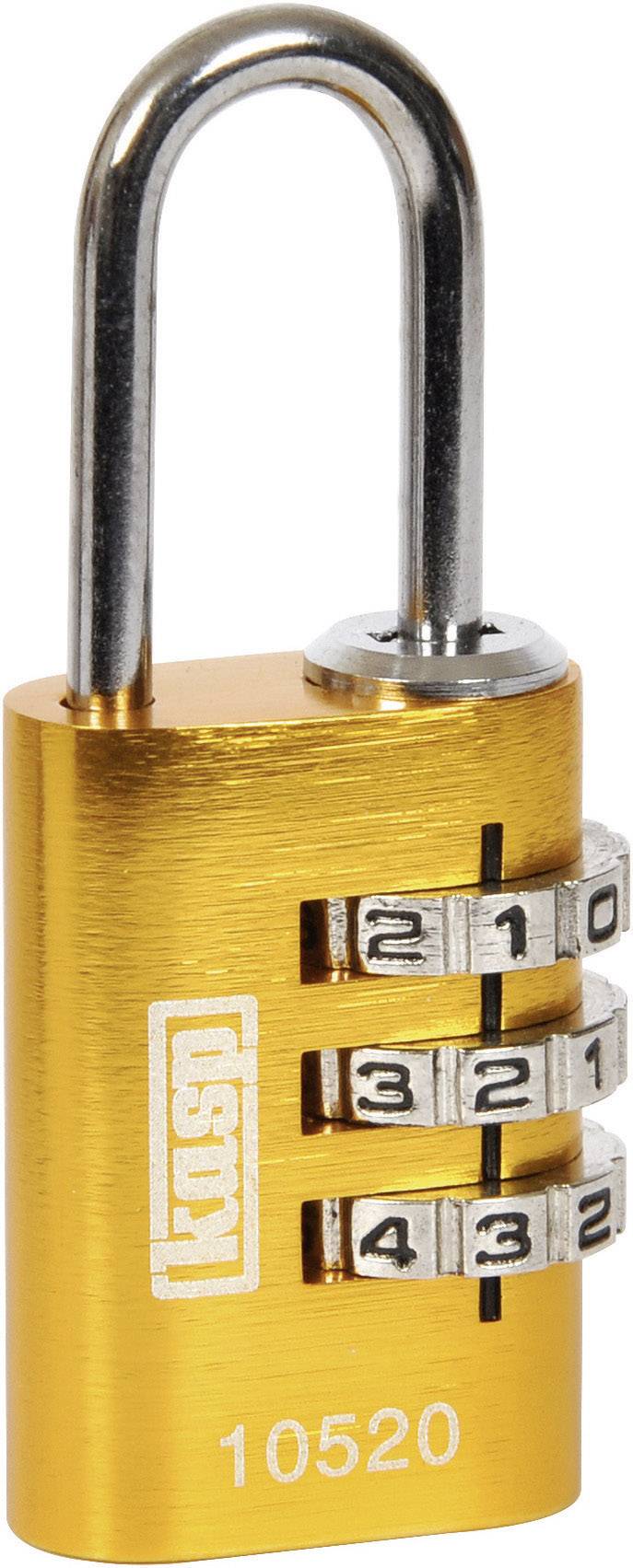 Kłódka Kasp K10520YELD 20 mm z zamkiem szyfrowym - obrazek 1
