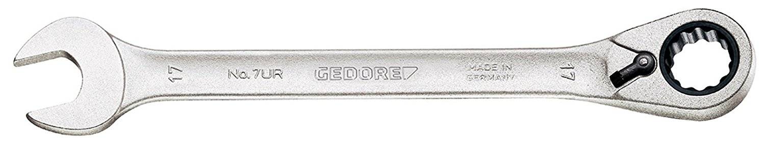 Gedore 2297302 7 UR - 13 Klucz płasko oczkowy z grzechotką Rozmiar klucza (metryczny) (tylko do tytułu) 07 - 25 mm - obrazek 1