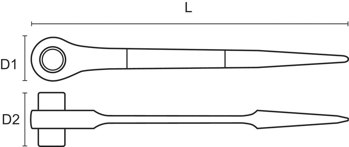 Bahco SC2RM-19-22 Grzechotka do rusztowań 19 i 22 mm - obrazek 1