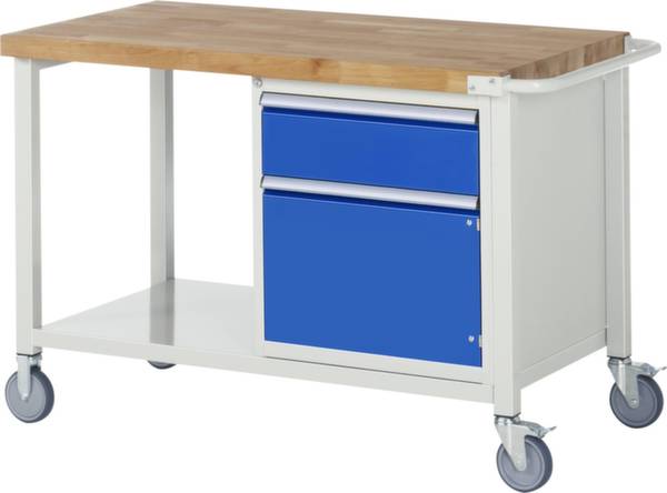 RAU 05-8152A6-127B4S.11 Stół warsztatowy (S x W x G) 700 x 880 x 700 mm szaro-biały (ral 7035) - obrazek 1