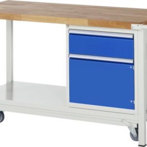 RAU 05-8152A6-157B4F.11 Stół warsztatowy (S x W x G) 700 x 880 x 700 mm szaro-biały (ral 7035)