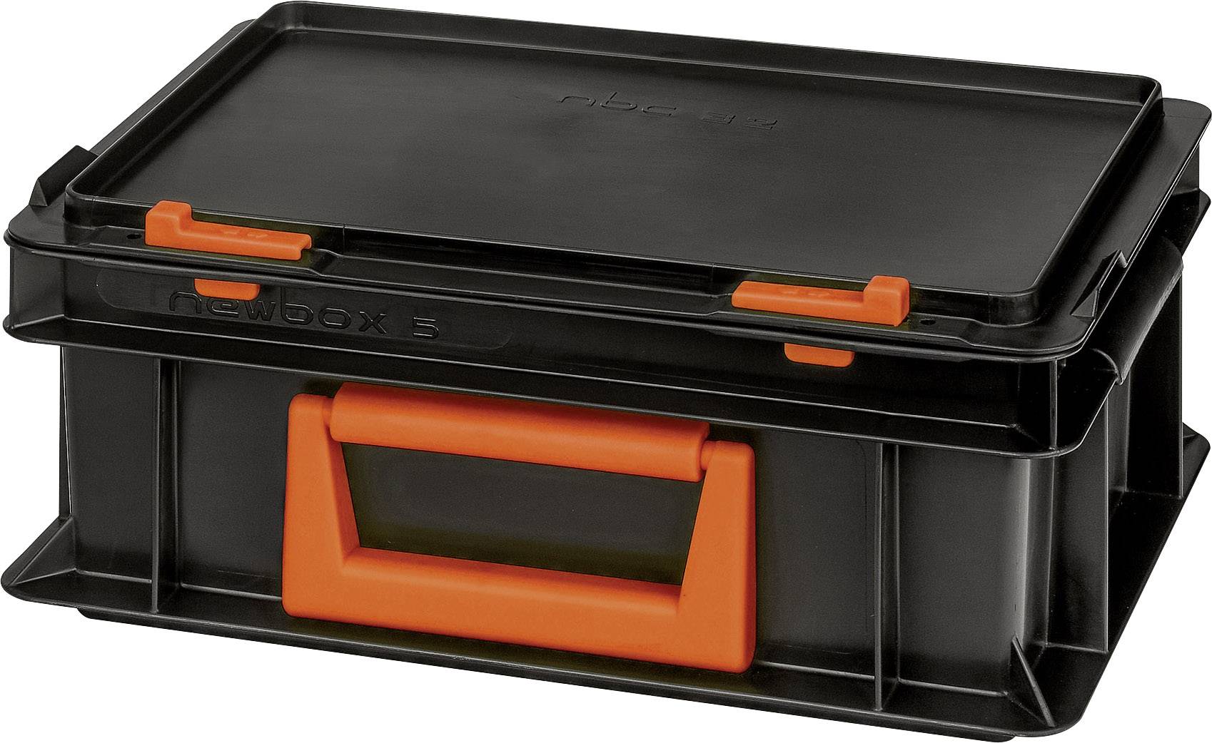 Alutec 139205110188 Pudełko z tworzywa sztucznego Magnus PC 5 (S x W x G) 300 x 133 x 200 mm czarny, pomarańczowy 1 szt. - obrazek 1