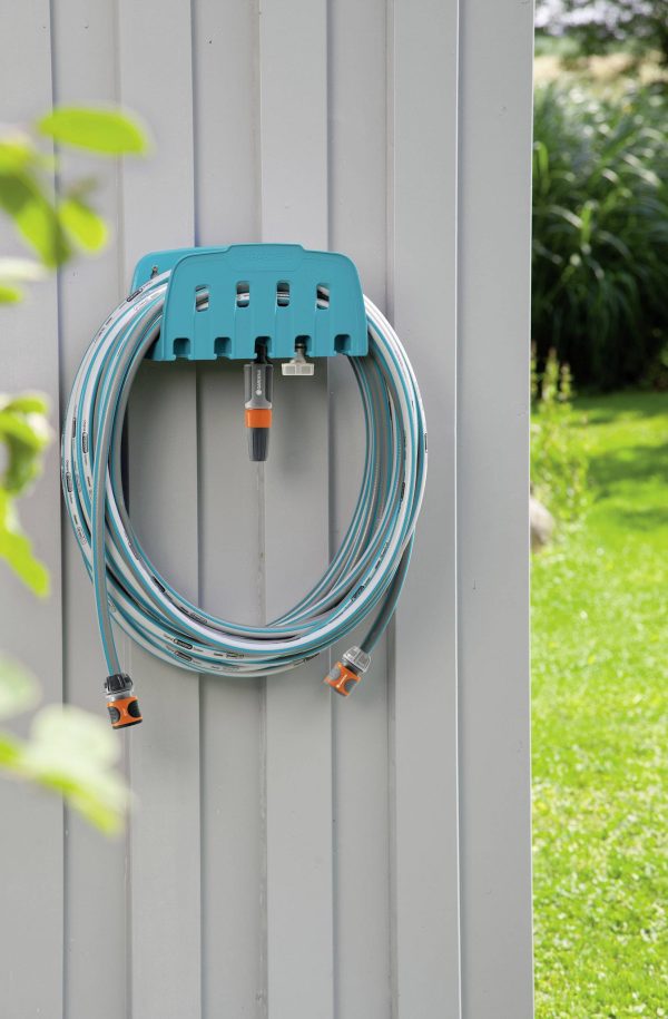 GARDENA 18005-20 mit Schlauch Uchwyt ścienny na wąż 13 mm 20 m 1/2 cala 1 szt. czarny, turkusowy