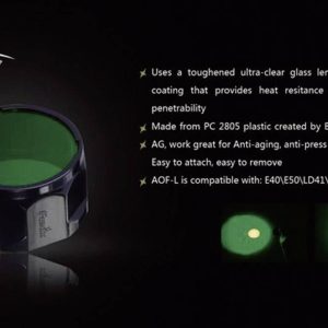 Fenix Light FENAOFLG Filtr barw Fenix E40, Fenix E50, Fenix TK22, Fenix RC15, Fenix LD41 zielony Fenix Light FENAOFLG Filtr barw Fenix E40, Fenix E50, Fenix TK22, Fenix RC15, Fenix LD41 zielony