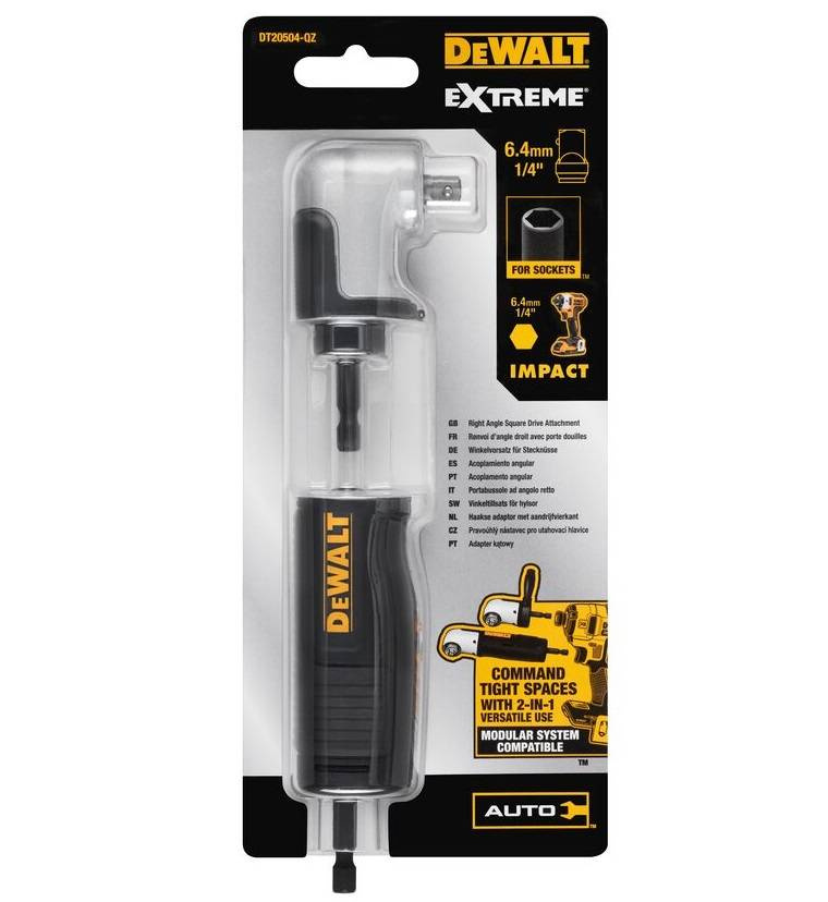Adapter kątowy HEX na 1/4" do zakrętarek Dewalt DT20504 - obrazek 1
