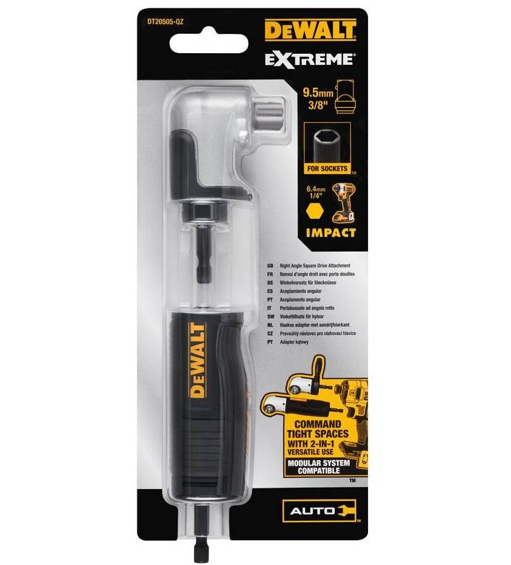 Adapter kątowy HEX na 3/8" do zakrętarek Dewalt DT20505 - obrazek 1