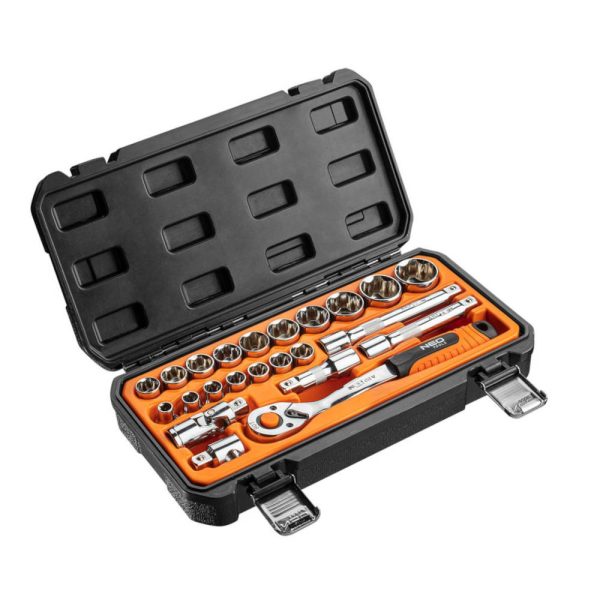 Klucze nasadowe NEO Tools 1/2″ zestaw 23szt. 08-694 Klucze nasadowe NEO Tools 1/2″ zestaw 23szt. 08-694
