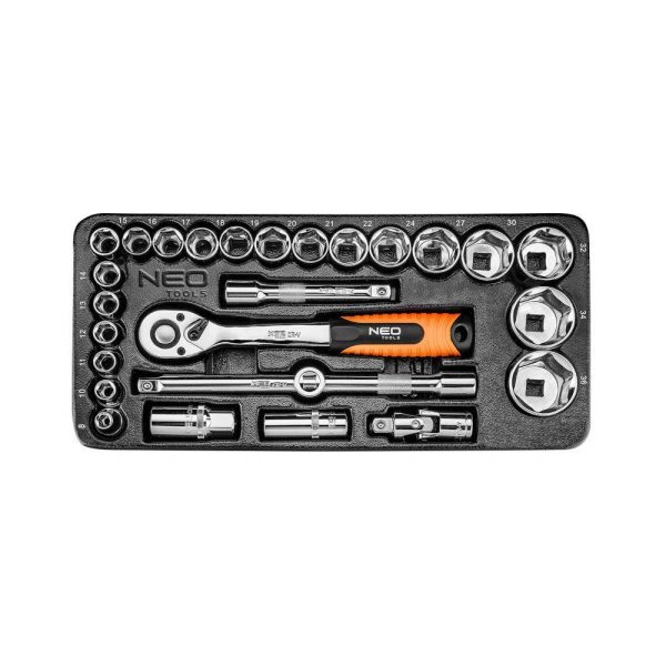 Klucze nasadowe NEO Tools 1/2” zestaw 27szt. 84-238
