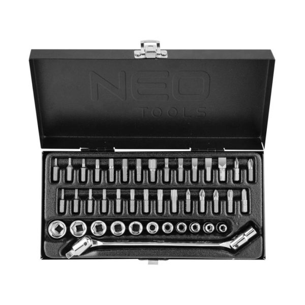 Klucze nasadowe NEO Tools 1/4″ zestaw 41szt. 08-603 Klucze nasadowe NEO Tools 1/4″ zestaw 41szt. 08-603