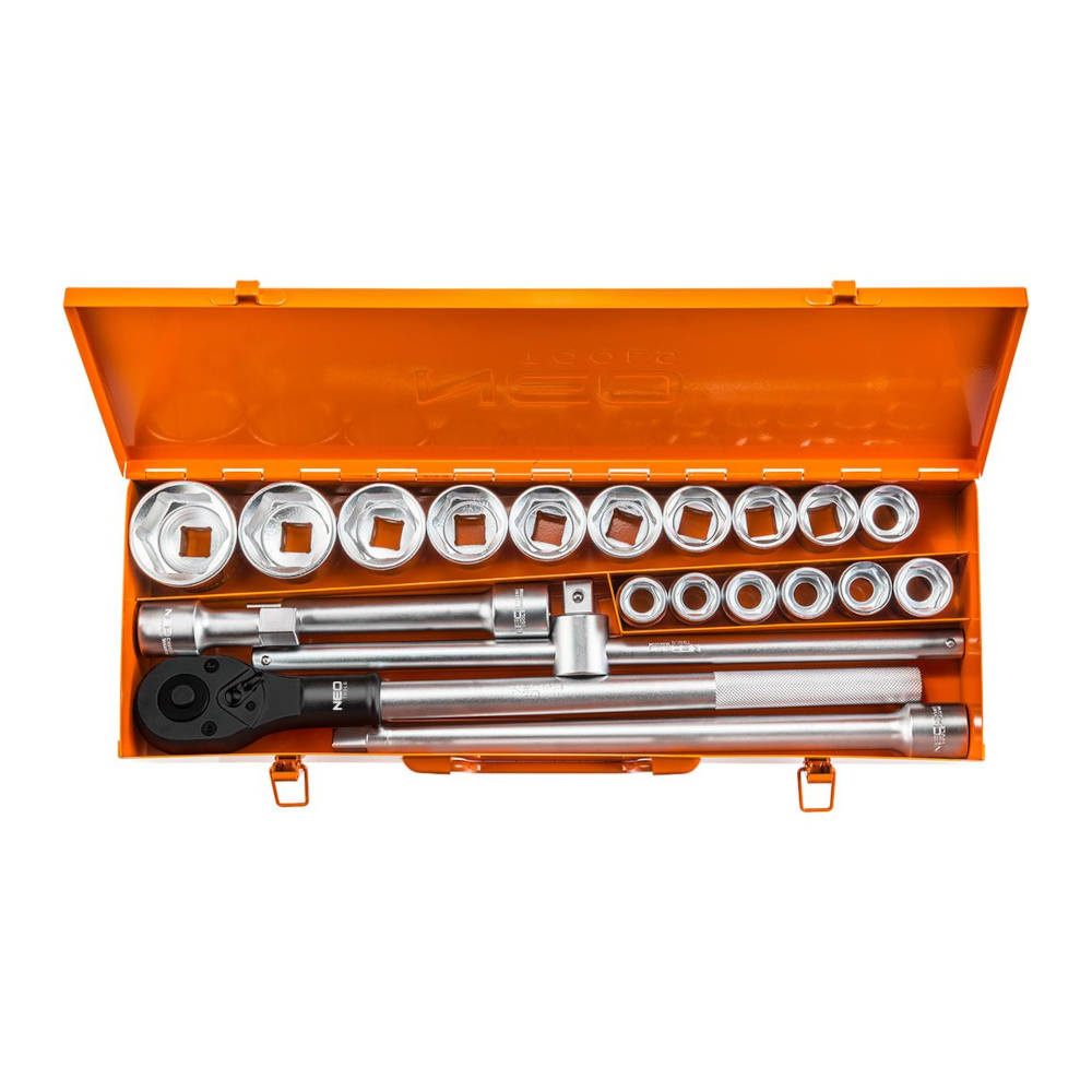 Klucze nasadowe NEO Tools 3/4" zestaw 21szt. 08-061 - obrazek 1