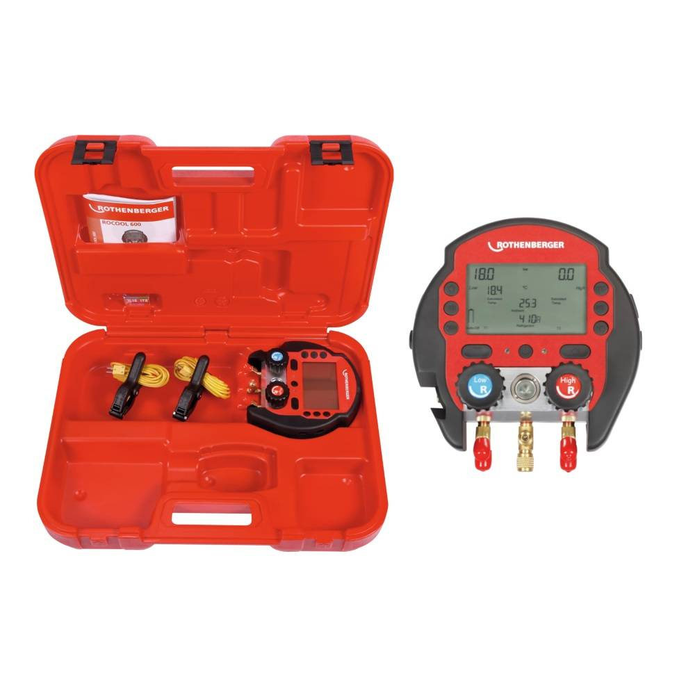 Manometr cyfrowy Rothenberger ROCOOL 600 2 termometry - obrazek 1
