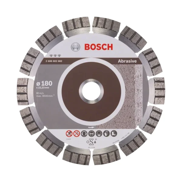 Tarcza diamentowa 180×22,23 H12 Bosch Best for Abrasive 2608602682 Tarcza diamentowa 180×22,23 H12 Bosch Best for Abrasive 2608602682