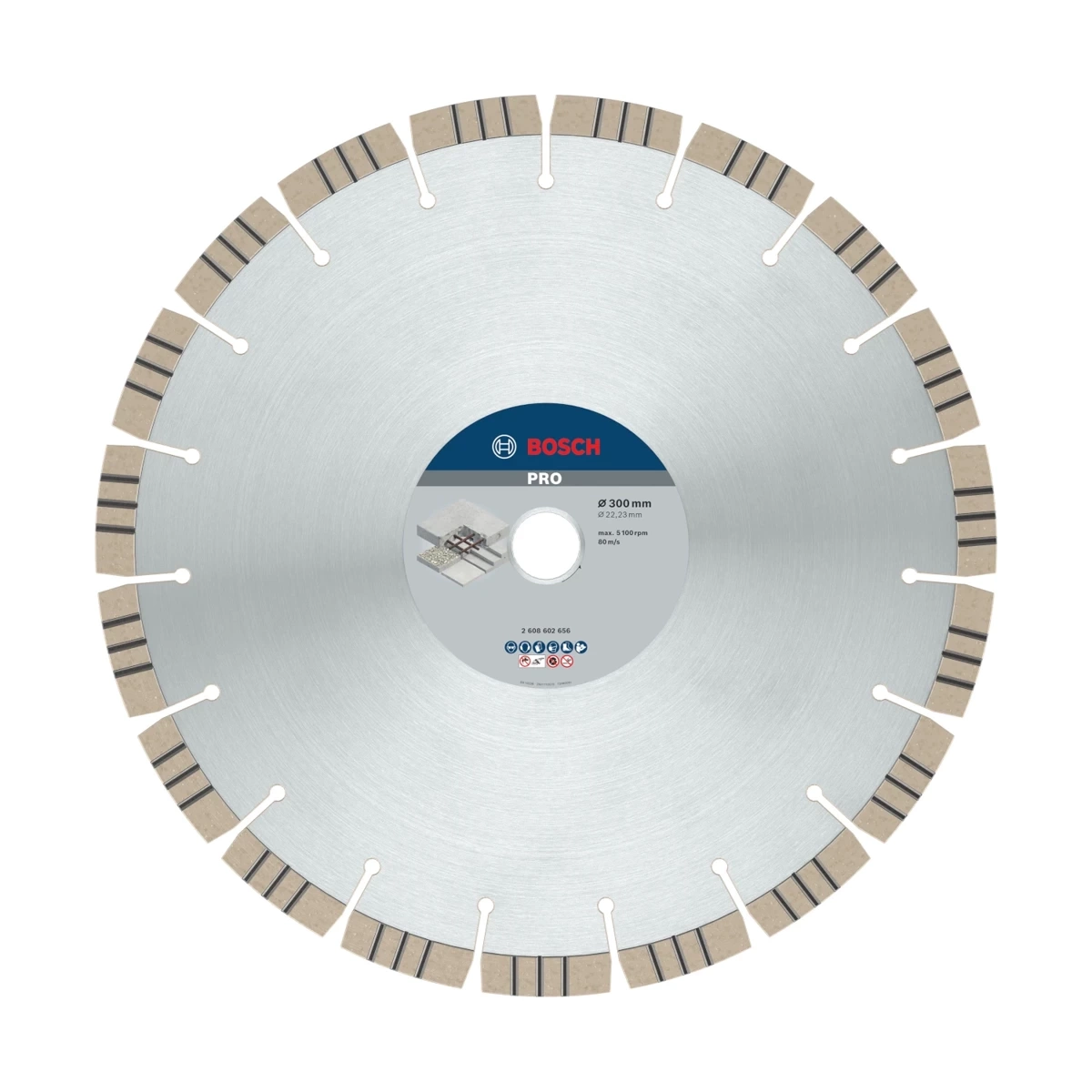 Tarcza diamentowa do betonu 300x22,23 mm Bosch 2608602656 - obrazek 1