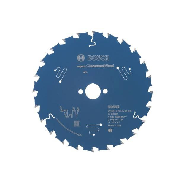 Tarcza do cięcia drewna Bosch 160 mm x 20 mm x 2 mm 2608644136 - obrazek 1