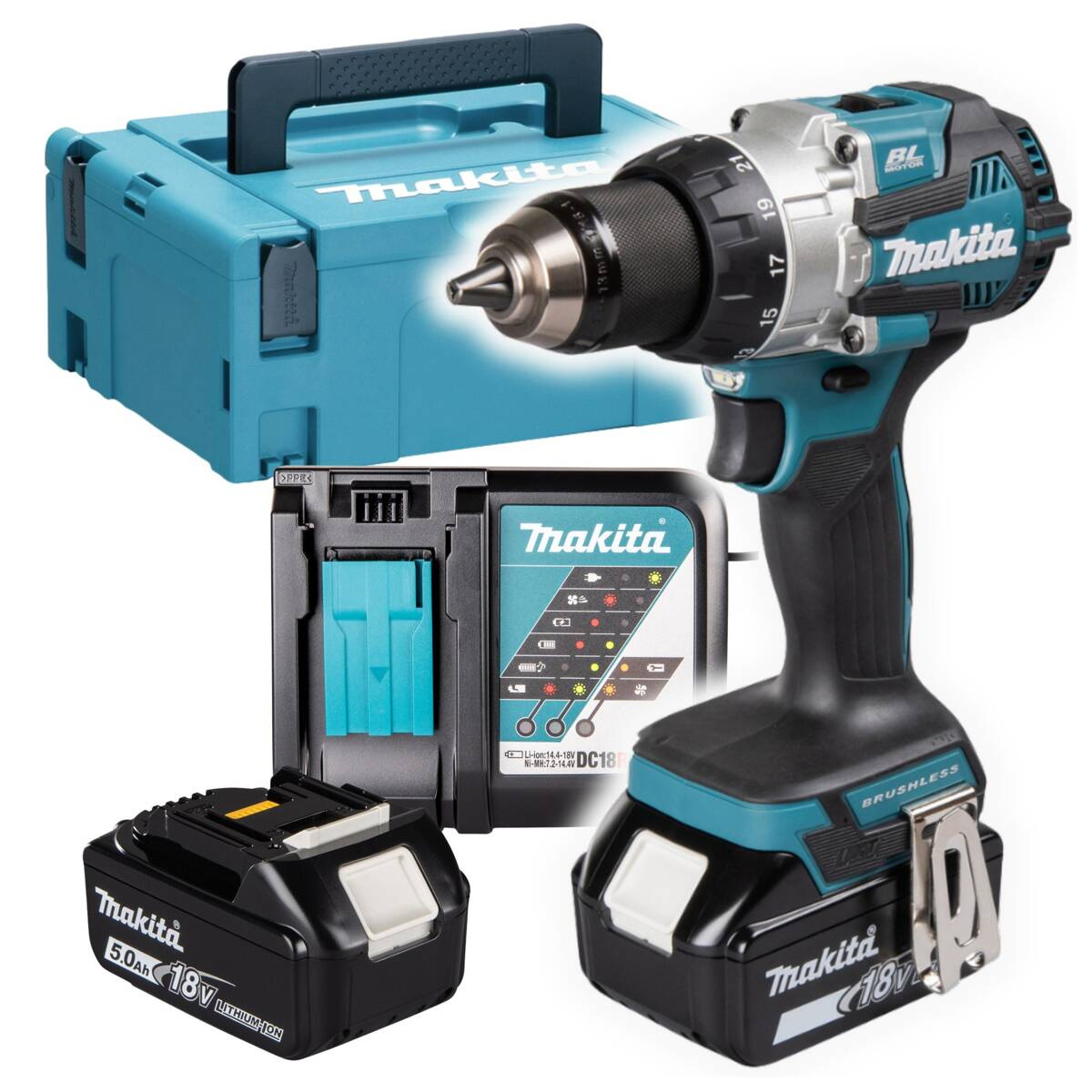 Wiertarko-wkrętarka Makita DHP489RTJ - obrazek 1