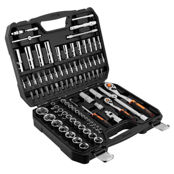 Zestaw kluczy nasadowych NEO Tools 10-062 1/4″, 1/2″ 94 szt. Zestaw kluczy nasadowych NEO Tools 10-062 1/4″, 1/2″ 94 szt.