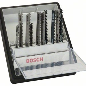 10-elem. zestaw brzeszczotów do wyrzynarki Robust Line do różnych rodzajów drewna (uchwyt T) Bosch 2607010540