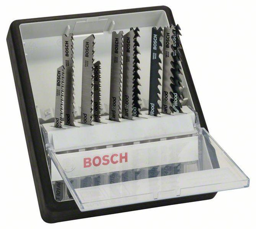 10-elem. zestaw brzeszczotów do wyrzynarki Robust Line do różnych rodzajów drewna (uchwyt T) Bosch 2607010540 - obrazek 1