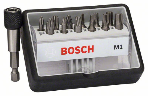 12+1-elem. zestaw bitów do wkrętarek Robust Line M PH/PZ/T, wersja Extra Hard Bosch 2607002563 - obrazek 1