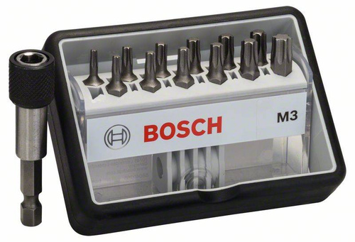 12+1-elem. zestaw bitów do wkrętarek Robust Line M, wersja Extra Hard Bosch 2607002565 - obrazek 1