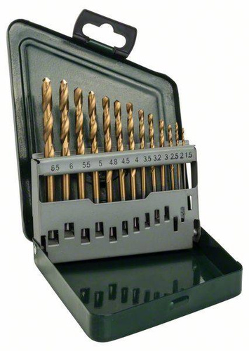 13-częściowy zestaw wierteł do metalu HSS-TiN Bosch 2607019436 - obrazek 1