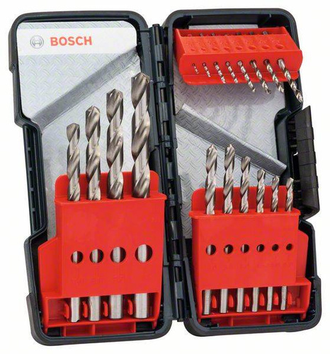 18-elem. zestaw wierteł do metalu Toughbox HSS-G, DIN 338, 135°, 1–10 mm Bosch 2607019578 - obrazek 1