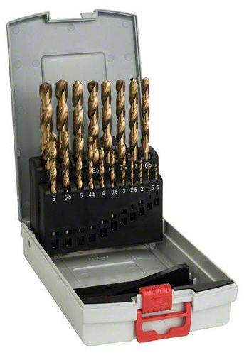 19-częściowy zestaw wierteł do metalu HSS-TiN 1–10mm Bosch 2608587015 19-częściowy zestaw wierteł do metalu HSS-TiN 1–10mm Bosch 2608587015