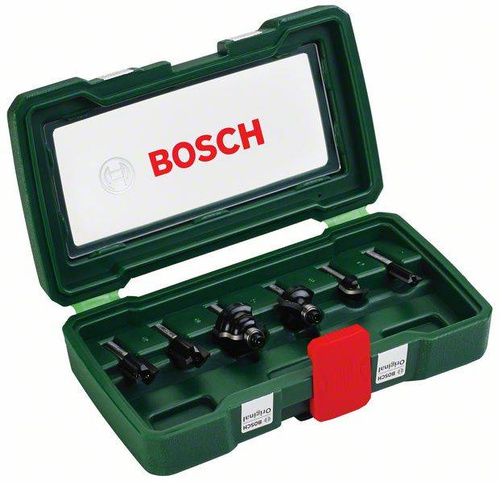 6-częściowy zestaw frezów HM (chwyt 1/4") Bosch 2607019462 - obrazek 1