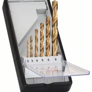 6-elem. zestaw wierteł do metalu Robust Line HSS-TiN, 135°, 2–8 mm Bosch 2607010530 6-elem. zestaw wierteł do metalu Robust Line HSS-TiN, 135°, 2–8 mm Bosch 2607010530