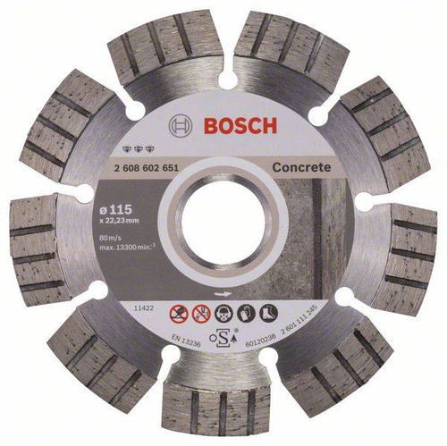 Diamentowa tarcza do betonu 115×22,23×2,2×12 Bosch 2608602651 Diamentowa tarcza do betonu 115×22,23×2,2×12 Bosch 2608602651