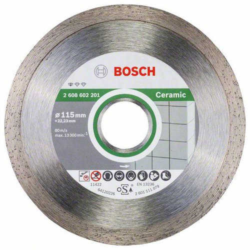 Diamentowa tarcza do ceramiki 115×22,23×1,6×7 Bosch 2608603231 10 szt. Diamentowa tarcza do ceramiki 115×22,23×1,6×7 Bosch 2608603231 10 szt.