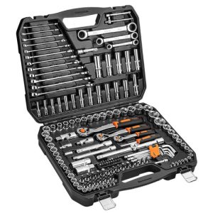 Klucze nasadowe NEO Tools 1/4″, 3/8″, 1/2″ zestaw 156szt. 10-072