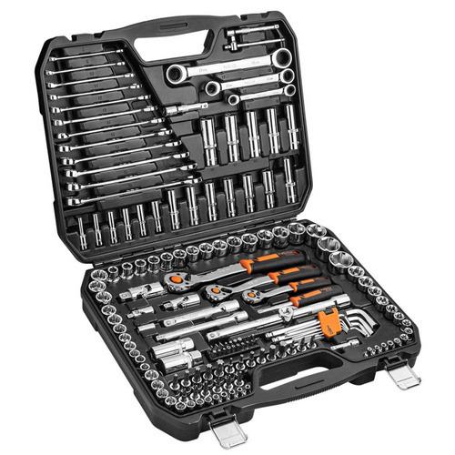 Klucze nasadowe NEO Tools 1/4", 3/8", 1/2" zestaw 156szt. 10-072 - obrazek 1