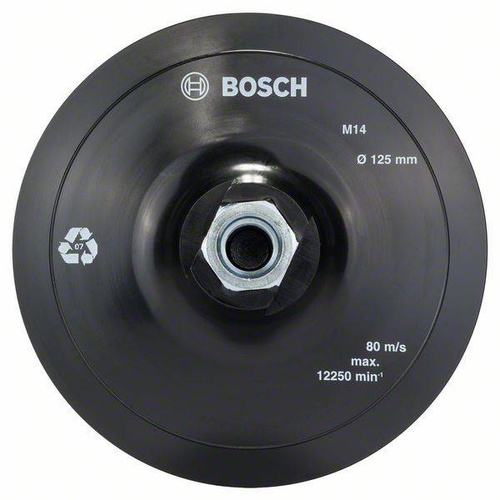 Talerz oporowy, 125 mm, mocowanie na rzepy Bosch 2608601077