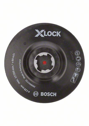 Talerz oporowy z systemem X-LOCK, z mocowaniem na rzepy 125 mm Bosch 2608601722 - obrazek 1