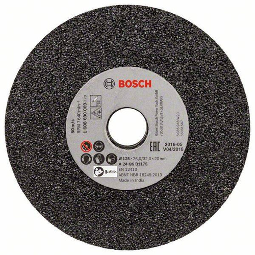 Tarcza szlifierska do szlifierki prostej A 24 Q6 B1175 125x26 Bosch 1608600069 - obrazek 1
